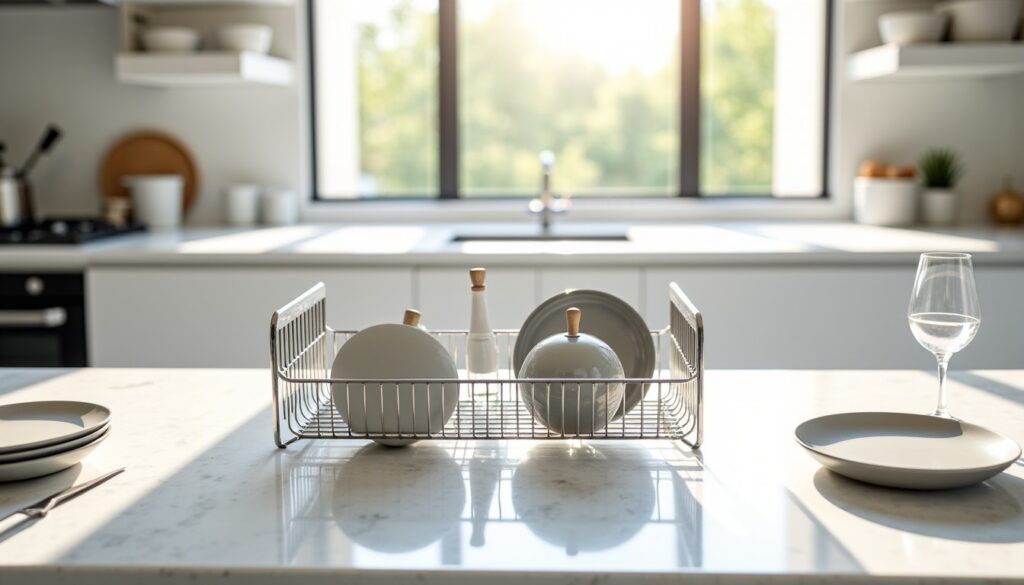 Égouttoir à vaisselle Tempo Alessi en acier inoxydable : alliez design élégant et fonctionnalité pratique