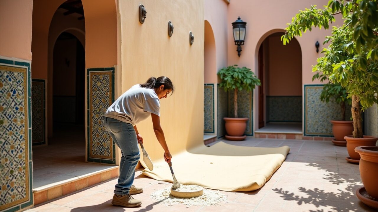 Tadelakt : l&rsquo;art marocain de l&rsquo;enduit lisse et parfaitement étanche