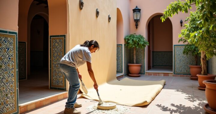 Tadelakt : l&rsquo;art marocain de l&rsquo;enduit lisse et parfaitement étanche
