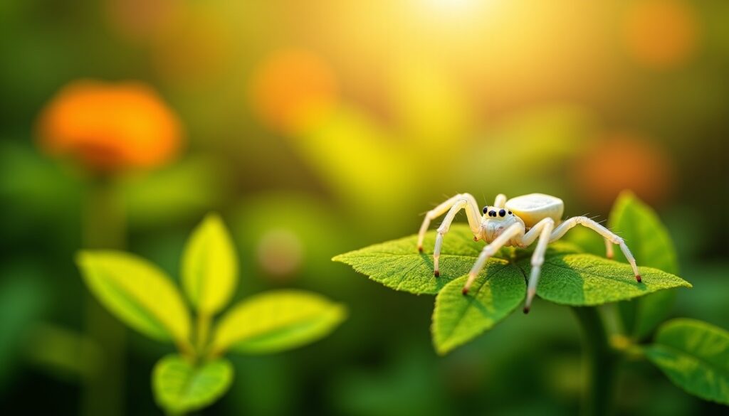 Araignée blanche au jardin : comment identifier la thomise variable