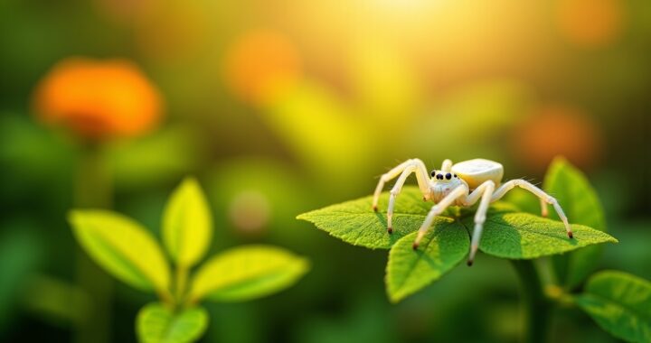 Araignée blanche au jardin : comment identifier la thomise variable