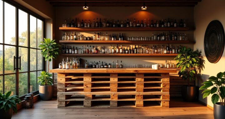 Bar en palettes : inspirations créatives pour concevoir un meuble unique et personnalisé