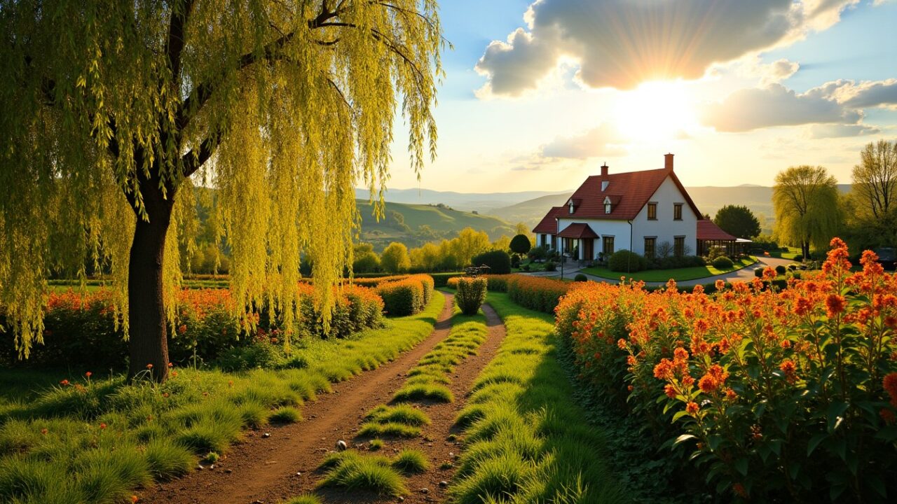 Saule crevette : quelle distance ideale respecter entre la maison et la plantation ?