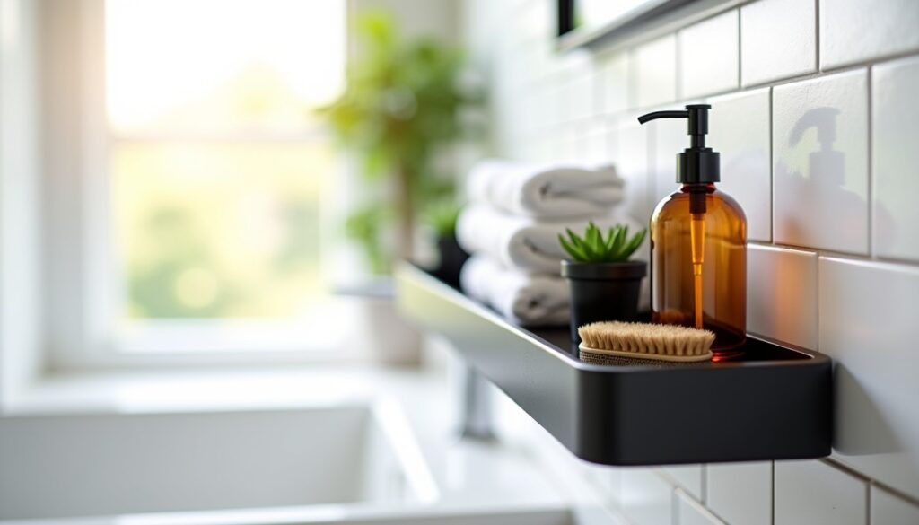 Étagère murale pour salle de bain sans perçage : alliez praticité et style pour un rangement optimal