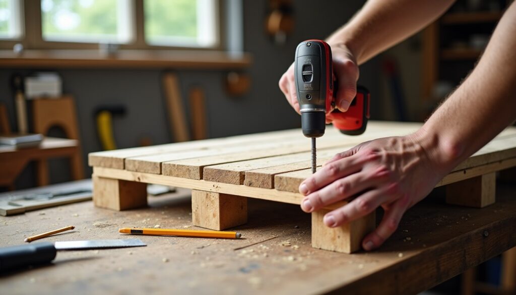 Construire un support TV robuste et facile à réaliser avec une palette : guide complet étape par étape