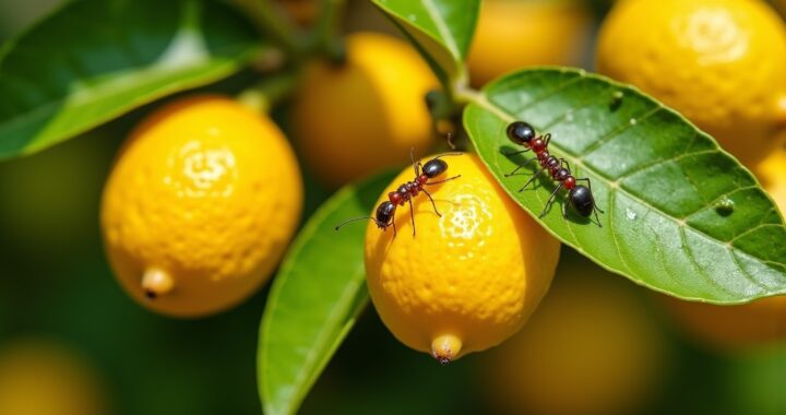 Fourmis sur citronnier : comprendre les causes et adopter des solutions naturelles pour les éliminer efficacement